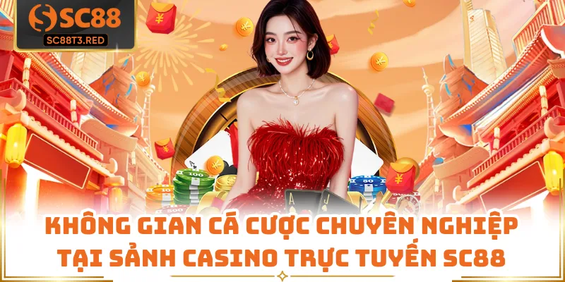 Không gian cá cược chuyên nghiệp tại sảnh casino trực tuyến SC88